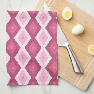 Linge De Cuisine Motif en diamant rose
