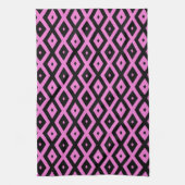 Linge De Cuisine Motif en diamant rose et noir (Vertical)