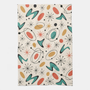 Linge De Cuisine Motif en étoile éclatée de style Mid Century Moder
