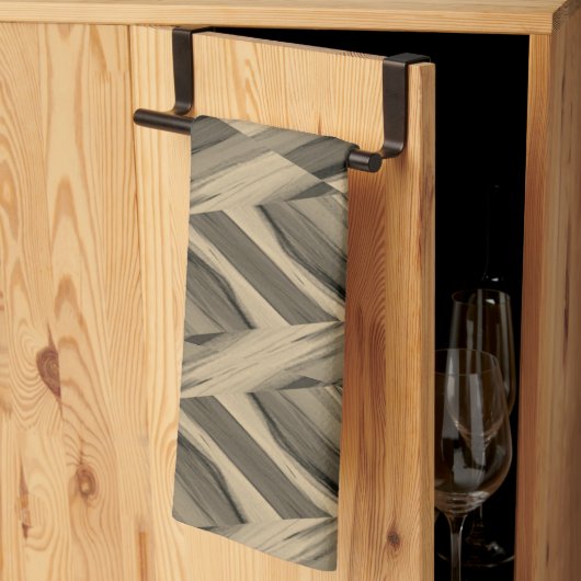 Linge De Cuisine Motif en marbre Brown complexe (Pliage en tiers)