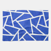 Linge De Cuisine Motif en mosaïque bleue et blanche (Horizontal)