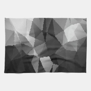 Linge De Cuisine Motif en mosaïque noire et blanche