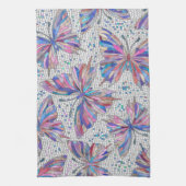 Linge De Cuisine Motif en mosaïque papillon - pastels (Vertical)