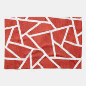 Linge De Cuisine Motif en mosaïque rouge et blanche (Horizontal)