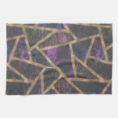 Linge De Cuisine Motif en mosaïque violet et or (Horizontal)
