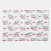 Linge De Cuisine Motif en pastel de Flamant rose et de pastèque (Horizontal)