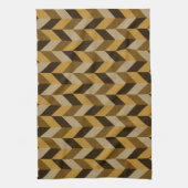 Linge De Cuisine Motif en squelette doré et brun (Vertical)