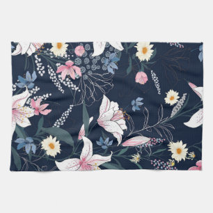 Linge De Cuisine Motif esthétique Floral sans couture