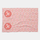 Linge De Cuisine Motif et monogramme japonais (Horizontal)