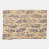 Linge De Cuisine Motif ethnique d'ensemble de plume (Horizontal)