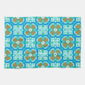Linge De Cuisine Motif ethnique Turquoise (Horizontal)