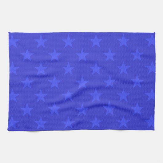 Linge De Cuisine Motif étoile bleue (Horizontal)