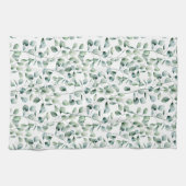 Linge De Cuisine Motif Eucalyptus aquarelle (Horizontal)