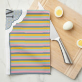 Linge De Cuisine Motif fait sur commande mignon de rayures de point (Quart Plié)