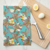 Linge De Cuisine Motif fantaisiste d'étoiles de mer (Quart Plié)