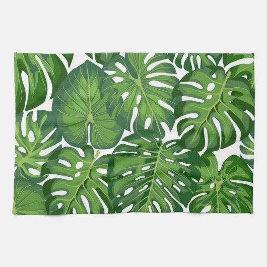 Linge De Cuisine motif feuille (Horizontal)