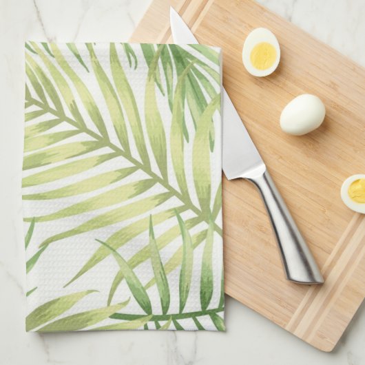 Linge De Cuisine motif feuille (Quart Plié)