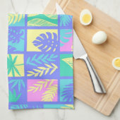 Linge De Cuisine motif feuille (Quart Plié)