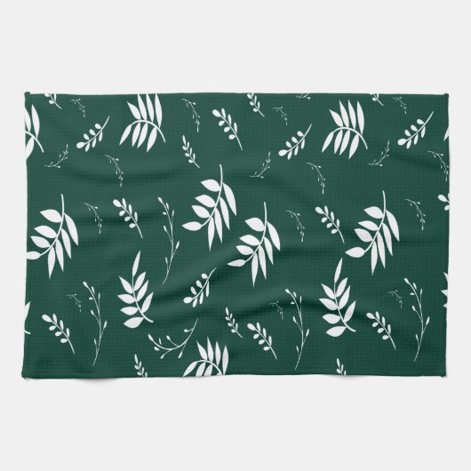 Linge De Cuisine motif feuille (Horizontal)