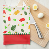 Linge De Cuisine motif feuille (Quart Plié)