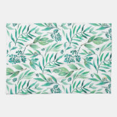 Linge De Cuisine Motif Feuille aquarelle (Horizontal)
