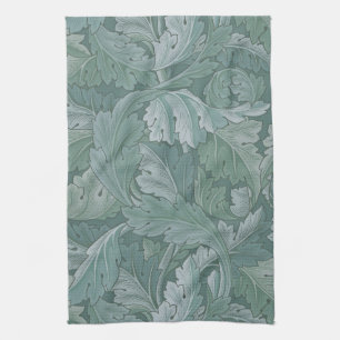 Linge De Cuisine Motif feuille d'acanthe bleu sarcelle de William M