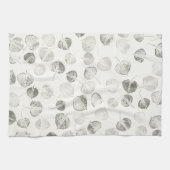 Linge De Cuisine Motif Feuille de Aspen noir et blanc © Sandy Long (Horizontal)