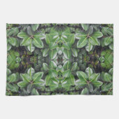 Linge De Cuisine Motif feuille de caoutchouc (Horizontal)