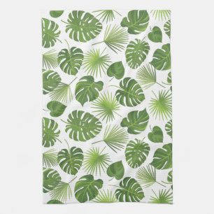 Linge De Cuisine Motif Feuille élégant Green Tropical