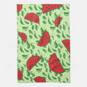 Linge De Cuisine Motif feuille et pastèques (Vertical)