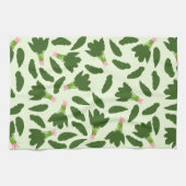 Linge De Cuisine Motif Feuille Green Spinach (Horizontal)