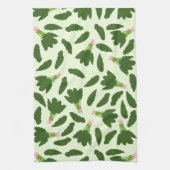 Linge De Cuisine Motif Feuille Green Spinach (Vertical)