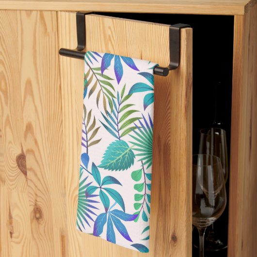Linge De Cuisine Motif feuille tropical (Pliage en tiers)