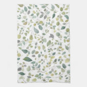 Linge De Cuisine Motif Feuille vert aquarelle (Vertical)