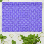 Linge De Cuisine Motif filigrané violet élégant (Plié)