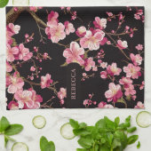 Linge De Cuisine Motif Fleur de Cerisier Sakura (Plié)