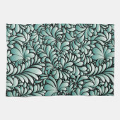 Linge De Cuisine Motif Fleur désirable en Minty Green (Horizontal)