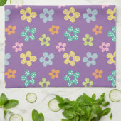Linge De Cuisine Motif fleur pointillé mignon violet (Plié)