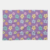 Linge De Cuisine Motif fleur pointillé mignon violet (Horizontal)