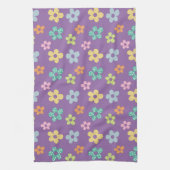 Linge De Cuisine Motif fleur pointillé mignon violet (Vertical)