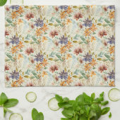 Linge De Cuisine Motif fleur sauvage d'automne (Plié)