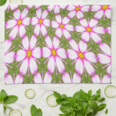 Linge De Cuisine Motif Fleurs Cosmos (Plié)