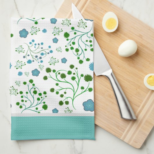 Linge De Cuisine Motif floral (Quart Plié)