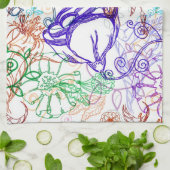 Linge De Cuisine Motif floral (Plié)