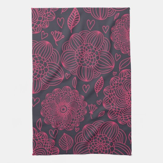 Linge De Cuisine Motif floral (Vertical)