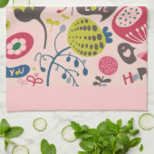 Linge De Cuisine Motif floral (Plié)