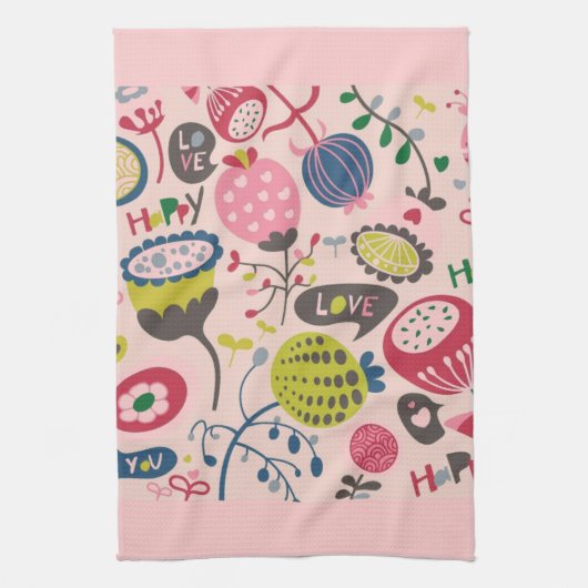 Linge De Cuisine Motif floral (Vertical)