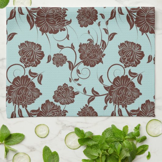 Linge De Cuisine Motif floral (Plié)