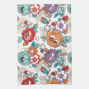 Linge De Cuisine Motif floral 5 d'élégance abstraite