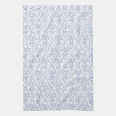 Linge De Cuisine Motif floral blanc bleu de diamant de bigorneau (Vertical)